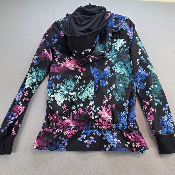 Lululemon Run Bandit Petal Pop Jacket Hooded Full Zip Thumb Holes Peplum‎ Hem 6 - Picture 6 of 12